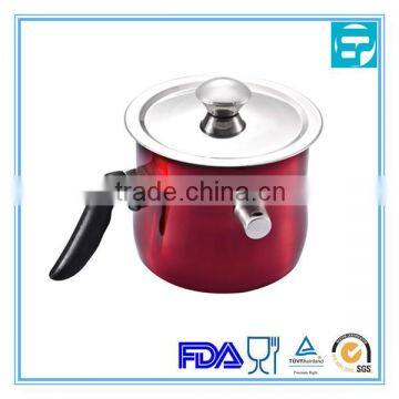 Stainless Steel Milk Pot Double Wall with color painting