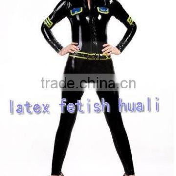 100%handmade natural Latex catsuit Latex dress