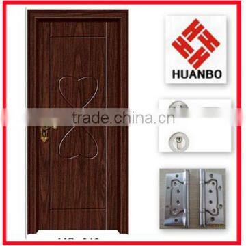 2015 New deisgn Interior MDF PVC laminated Door design for BedRoom