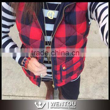 Winter Women Buffalo Plaid Vest