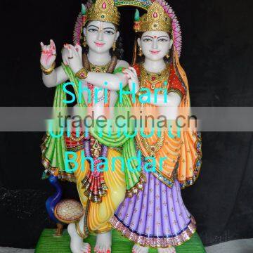 Marble radha krishna jugal jodi statue