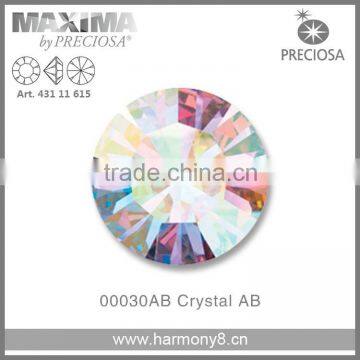 Original PRECIOSA MC Chaton Maxima, Crystal AB Point Back Rhinetsone