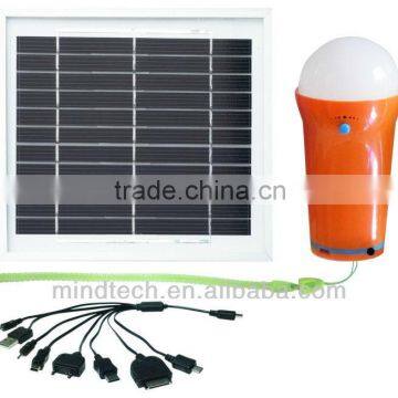 3W solar lighting kit with led bulb /portable solar light with lithium battery solar home lighting system with USB port