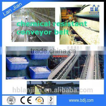 China manufacturer Woven cotton Chemical resistance rubber conveyor belt/anti-erod conveyor belt from china plant