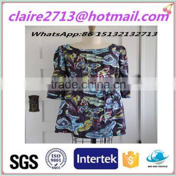 100%SPUN RAYON PRINTED FABRIC