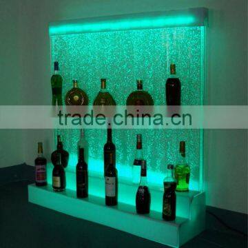 liquor display rack ,wine back bar,with water bubble and let lighting