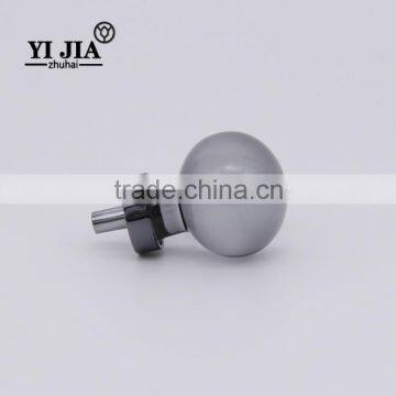 1 3/8 Inch Zinc Alloy Gray Color Chrome Plated Glass Crystal Knob photo-5