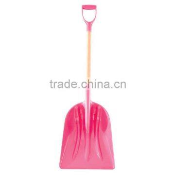 plastic red plastic snow shovel