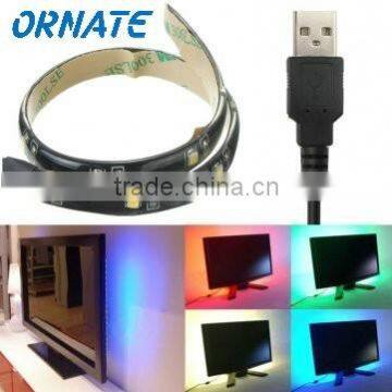 USB Powered led strip 5V Power TV mood light 3528/5050 Smd led strip kit 50cm/90cm/1m/2m customized size