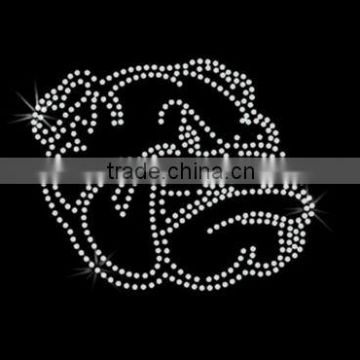 Beautiful crystal bulldog bling rhinestone transfer