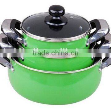 6pcs green colour cooking pot