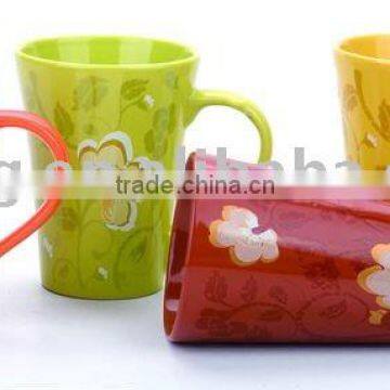 flower designed ceramic mug