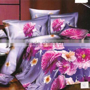 2014 new 100% polyester 3D reactive printing bedding set sheet