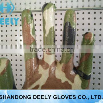 Nylon Transparent Nitrile Coated Safety Gloves Cheap Flower Printed Gloves Woman Garden Gloves photo-4