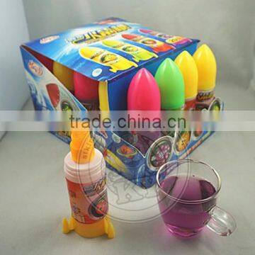 Novel Big Rocket Shape Fruity Paper Box Spray Candy Product