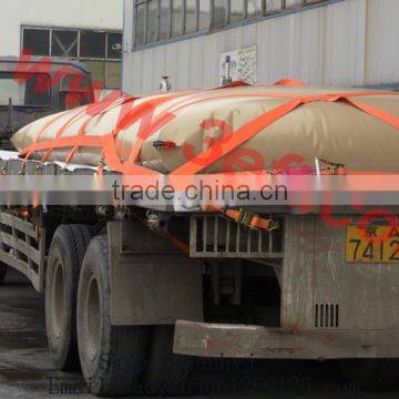 Folding oil bag for truck base or platform