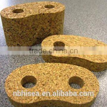 Waterjet cut cork spacers