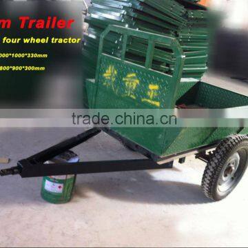 Mini farm trailer for mini four wheel tractor