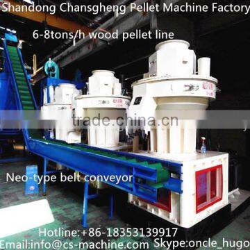 CS 2015 hot sell CE 3.5-5 t/h biomass fuel burning wood pellet production machine