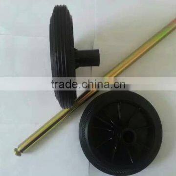 Wheels and axles for garbage bins