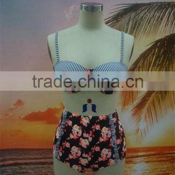 2016 Heart Printing High Waist Bikini photo-5