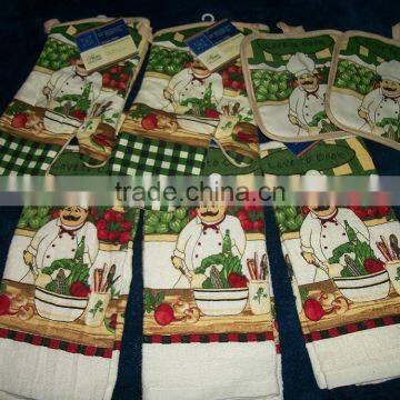 Printed Style and Christmas Design Kitchen Towel and Pot Holder&Gloves