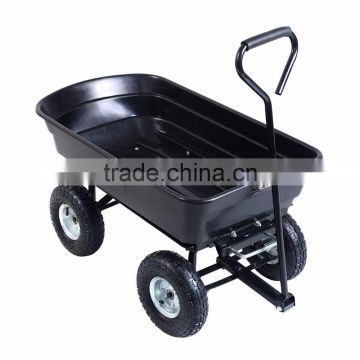 Plastic tray garden tool cart with four wheels TC2145