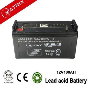 Matrix 12v 100ah AGM Storage Battery