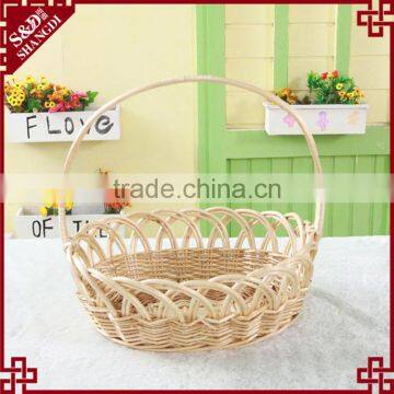 S&D Eco-friendly 100% Hand Made Poly Rattan Wicker Gift Basket With Handle photo-5