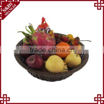 New Wholesale 3 Tier Rattan Basket Fruit and Vegetable Supermarket Display photo-2