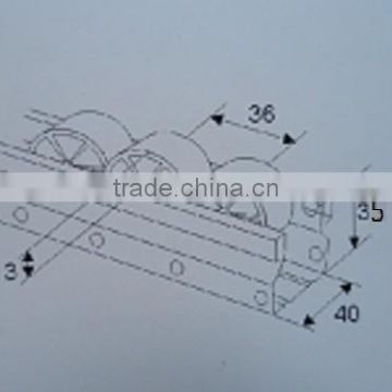 nylon skatewheel roller placon/roller rack/roller tracks