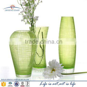 green colored home goods decorative small fancy flower vase