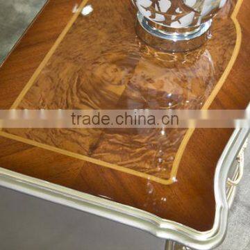 European Style Living Room Furniture TV Cabinet, Elegant Solid Wood With Silver Leaf TV Stand (BF01-ML039) photo-6