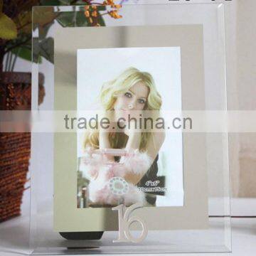 love photo picture frame with clear glass and sliver frame