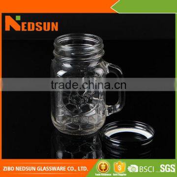 Hot Sale 500ml Manufacturer supply glass jar with cap best selling products in europe