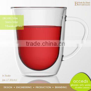 Hot Selling Highend Double Wall Pyrex Beer Mug Glass photo-3