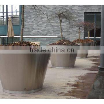FO-306 Round Tapered Fiberglass Planter for Decoration photo-5