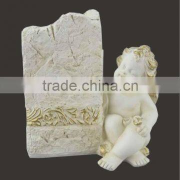 popular figurine pen holder white resin angle