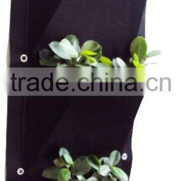3 Puches Hanging Wall Fabric Pot Container Vertical Garden photo-3