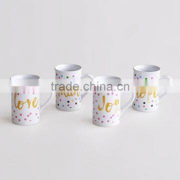 2017 Hot Sale Stoneware Promitional Cheap Coffee Mug With Golden Design Printing photo-2