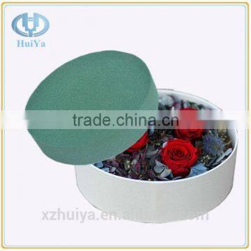 Green Round Cyclinder Shape Floral Foam Plate for Round Flower Box for Valentine's Day