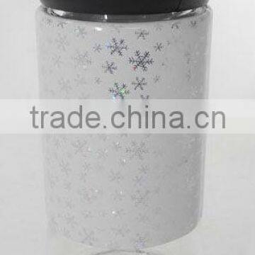 metal coating cylinder glass coffee jar with lid