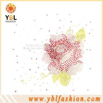flower hotfix rhinestone transfers motif iron on clothes