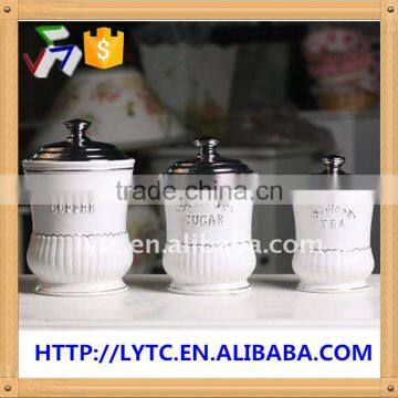 Top Grade Embossment Ceramic Canister