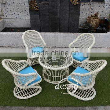 2016 new design rattan furniture garden home PE rattan casual patio tea table and chairs outdoor furnitures