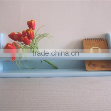 Red decorative wall shelf Wood nursery wall shelf