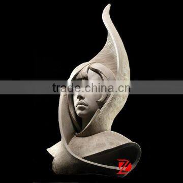 stone soldier female bust statue