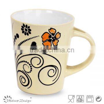 ceramic new design stoneware coffee mug with spoon