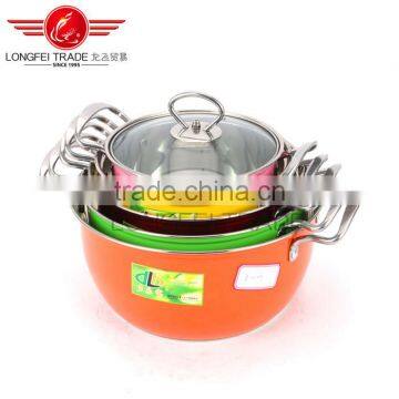 Non-stick stock pot/soup stock pot/stainless stee colorful stock pot