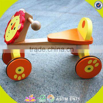 2017 Wholesale Kids Wooden Lion Toy Car Fashion Children Wooden Lion Toy Car Hot Sale Wooden Lion Toy Car W16A025 photo-5